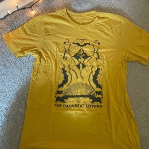 BACKSEAT LOVERS When We Were Friends tour Tshirt yellow. NEVER WORN
